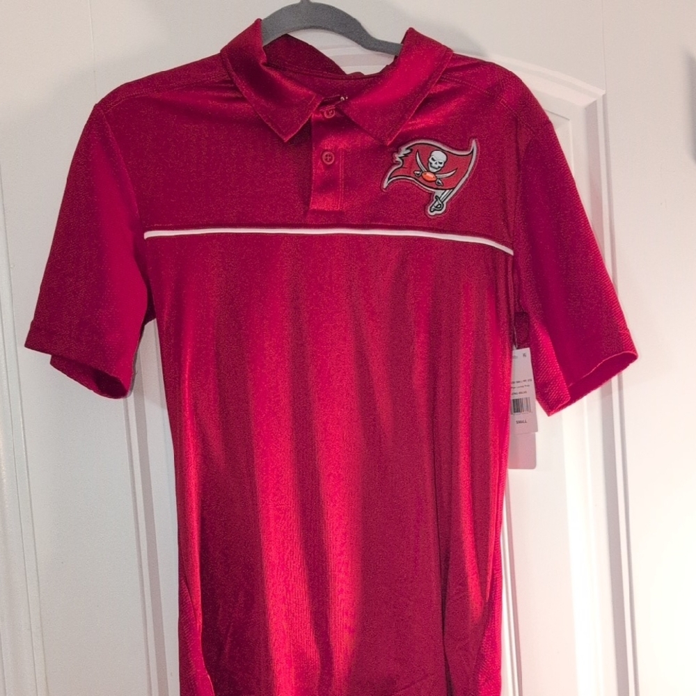 Team Apparel Red Polo Shirt with Logo - Picture 1 of 1